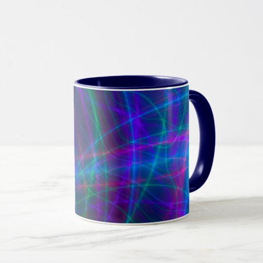 Glühende mehrfarbige Rays Tasse (VorderseiteRechts)