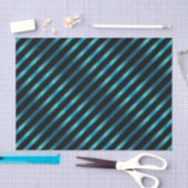 glühende Metallische Blaue Diagonalstreifen Seidenpapier (Handwerk)