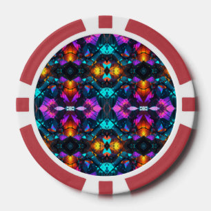 Glühende Mineral Rock Formationen Pokerchips
