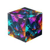 Glühende Mineral Rock Formationen Würfel (Rückseite Schrägansicht)