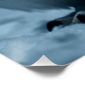 Glühende Mit Augen Eule im Schnee - geheimnisvolle Poster (Ecke)