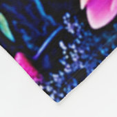 Glühende Mushroom-Magie Fleecedecke (Ecke)