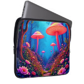Glühende Mushroom-Magie Laptopschutzhülle (Vorne Rechts)