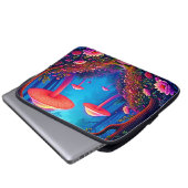 Glühende Mushroom-Magie Laptopschutzhülle (Vorne Knopf)