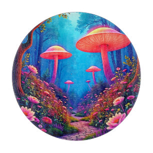 Glühende Mushroom-Magie Schneidebrett