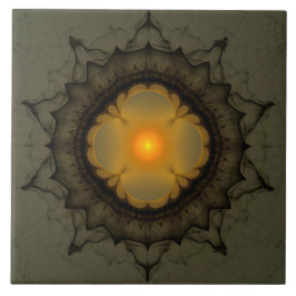 Glühende mystische Verzierung Fliese