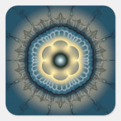 Glühende mystische Verzierung Quadratischer Aufkleber (Vorderseite)