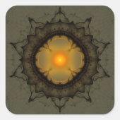 Glühende mystische Verzierung Quadratischer Aufkleber (Vorderseite)