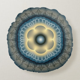 Glühende mystische Verzierung Rundes Kissen