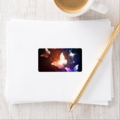 Glühende Nachtschmetterlinge Adressaufkleber (Insitu)