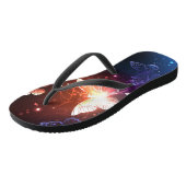 Glühende Nachtschmetterlinge Badesandalen (Schrägansicht)