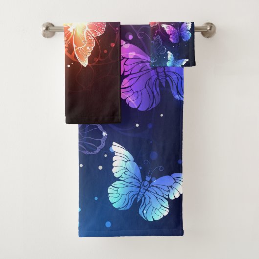 Glühende Nachtschmetterlinge Badhandtuch Set (Insitu)