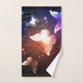 Glühende Nachtschmetterlinge Badhandtuch Set (Handtuch)