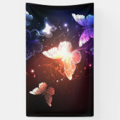 Glühende Nachtschmetterlinge Banner (Vertikal)