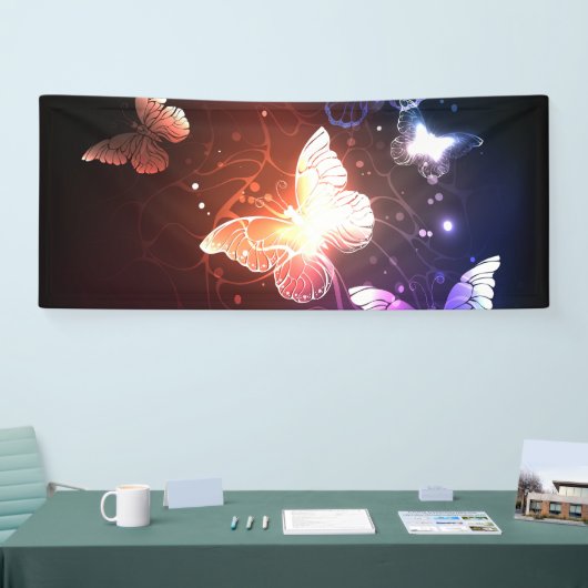 Glühende Nachtschmetterlinge Banner (Messe)