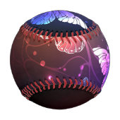 Glühende Nachtschmetterlinge Baseball (Rückseite)