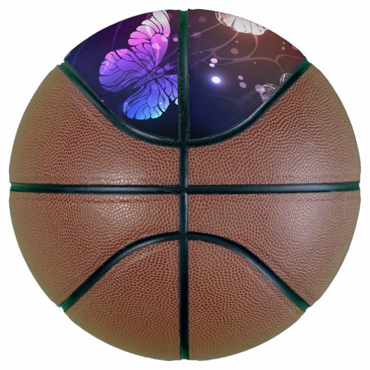 Glühende Nachtschmetterlinge Basketball (Rechts)