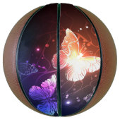 Glühende Nachtschmetterlinge Basketball (Vertikal)