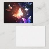 Glühende Nachtschmetterlinge Begleitkarte (Vorne/Hinten)