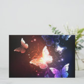 Glühende Nachtschmetterlinge Briefpapier (Stehend Vorderseite)