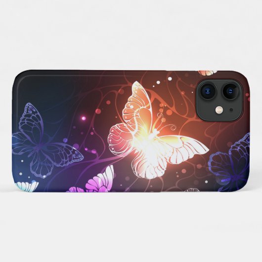 Glühende Nachtschmetterlinge Case-Mate iPhone Hülle (Rückseite (Horizontal))