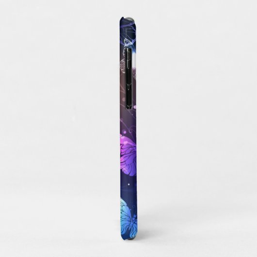 Glühende Nachtschmetterlinge Case-Mate iPhone Hülle (Hinten/Links)