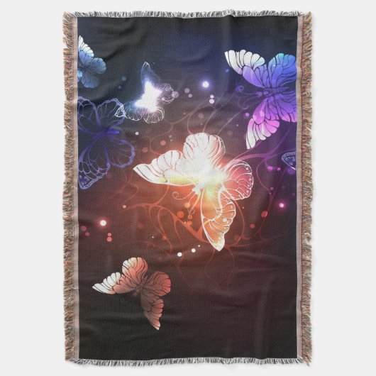 Glühende Nachtschmetterlinge Decke (Vorderseite Vertikal)