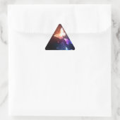 Glühende Nachtschmetterlinge Dreieckiger Aufkleber (Tasche)