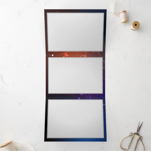 Glühende Nachtschmetterlinge Dreifach Gefaltete Einladung (Innenseite)