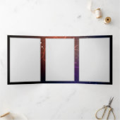 Glühende Nachtschmetterlinge Dreifach Gefaltete Karte (Innenseite)