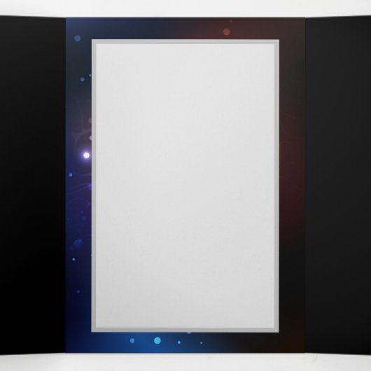 Glühende Nachtschmetterlinge Dreifach Gefaltete Urlaubskarte (Innenseite Mitte)