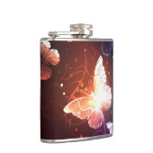 Glühende Nachtschmetterlinge Flachmann (Rechts)