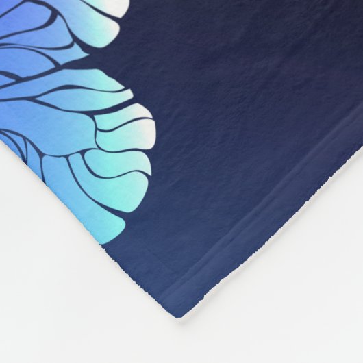 Glühende Nachtschmetterlinge Fleecedecke (Ecke)