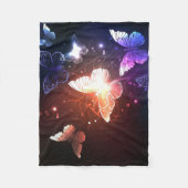 Glühende Nachtschmetterlinge Fleecedecke (Vorderseite)