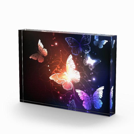 Glühende Nachtschmetterlinge Fotoblock (Rechts)