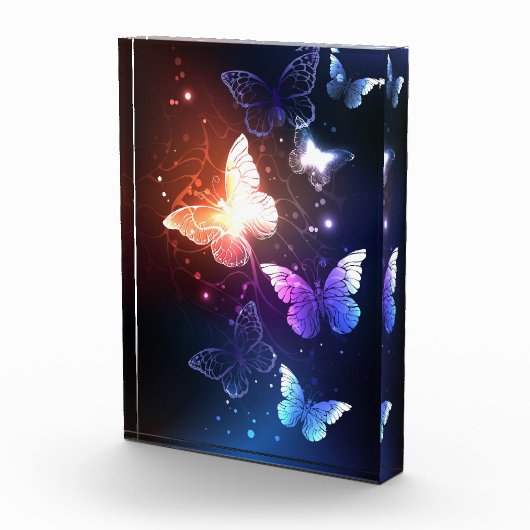 Glühende Nachtschmetterlinge Fotoblock (Rechts)