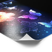 Glühende Nachtschmetterlinge Fotodruck (Ecke)