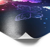 Glühende Nachtschmetterlinge Fotodruck (Ecke)