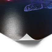 Glühende Nachtschmetterlinge Fotodruck (Ecke)