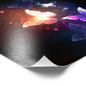 Glühende Nachtschmetterlinge Fotodruck (Ecke)