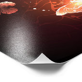 Glühende Nachtschmetterlinge Fotodruck (Ecke)