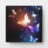 Glühende Nachtschmetterlinge Fotoplatte (Vorderseite)
