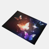 Glühende Nachtschmetterlinge Fußmatte (Schrägansicht)