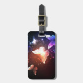 Glühende Nachtschmetterlinge Gepäckanhänger (Vorderseite vertikal)