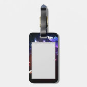 Glühende Nachtschmetterlinge Gepäckanhänger (Rückseite vertikal)