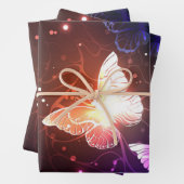 Glühende Nachtschmetterlinge Geschenkpapier Set (Beispiel)