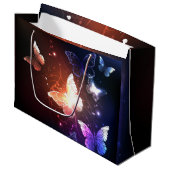 Glühende Nachtschmetterlinge Große Geschenktüte (Vorderseite Schrägansicht)