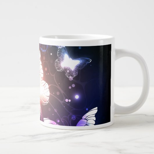 Glühende Nachtschmetterlinge Jumbo-Tasse (Rechts)