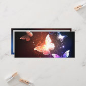 Glühende Nachtschmetterlinge Karte (Vorderseite/Rückseite Beispiel)