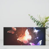 Glühende Nachtschmetterlinge Karte (Stehend Vorderseite)